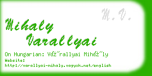 mihaly varallyai business card